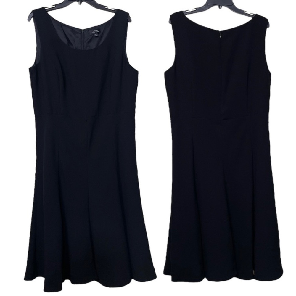 Tahari Women's Midi Dress Solid Black Sleeveless Size 16 Plus